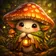 Colorful cartoon owl with big eyes and expressive feathers, suitable for a friendly profile picture.
