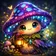 Colorful unicorn avatar with sparkling mane, set against a bright, abstract background